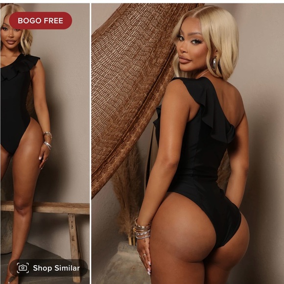 One shoulder one piece bathing suit - Picture 2 of 2